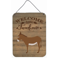"Caroline's Treasures Cotentin Donkey Welcome Door Hanging Prints wall-decor, Multicolor"