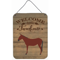 "Caroline's Treasures Hinny Horse Donkey Welcome Door Hanging Prints wall-decor, Multicolor"
