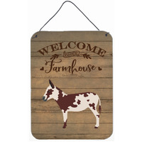 "Caroline's Treasures American Spotted Donkey Welcome Door Hanging Prints wall-decor, Multicolor"