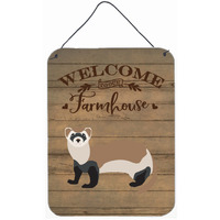 "Caroline's Treasures Ferret Welcome Door Hanging Prints wall-decor, Multicolor"