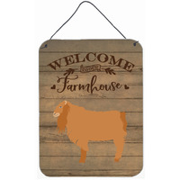 "Caroline's Treasures American Lamancha Goat Welcome Door Hanging Prints wall-decor, Multicolor"