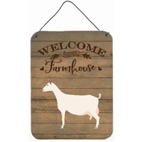 "Caroline's Treasures Saanen Goat Welcome Door Hanging Prints wall-decor, Multicolor"