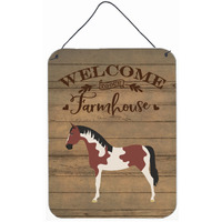 "Caroline's Treasures Pinto Horse Welcome Door Hanging Prints wall-decor, Multicolor"