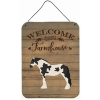 "Caroline's Treasures Cyldesdale Horse Welcome Door Hanging Prints wall-decor, Multicolor"