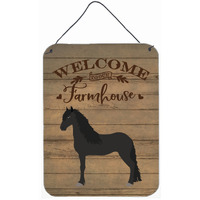 "Caroline's Treasures Friesian Horse Welcome Door Hanging Prints wall-decor, Multicolor"