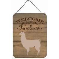 "Caroline's Treasures Llama Welcome Door Hanging Prints wall-decor, Multicolor"