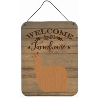 "Caroline's Treasures Alpaca Suri Welcome Door Hanging Prints wall-decor, Multicolor"