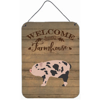 "Caroline's Treasures Mini Miniature Pig Welcome Door Hanging Prints wall-decor, Multicolor"