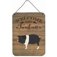 "Caroline's Treasures Hampshire Pig Welcome Door Hanging Prints wall-decor, Multicolor"