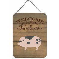 "Caroline's Treasures Gloucester Old Spot Pig Welcome Door Hanging Prints wall-decor, Multicolor"