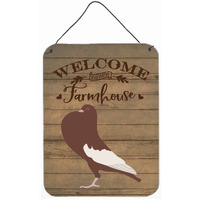 "Caroline's Treasures English Pouter Pigeon Welcome Door Hanging Prints wall-decor, Multicolor"