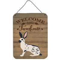 "Caroline's Treasures English Spot Rabbit Welcome Door Hanging Prints wall-decor, Multicolor"