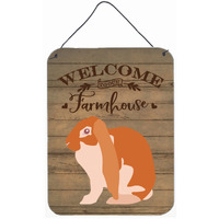 "Caroline's Treasures English Lop Rabbit Welcome Door Hanging Prints wall-decor, Multicolor"