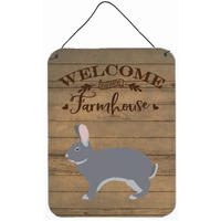 "Caroline's Treasures Giant Chinchilla Rabbit Welcome Door Hanging Prints wall-decor, Multicolor"