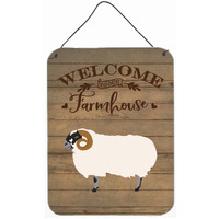 "Caroline's Treasures Scottish Blackface Sheep Welcome Door Hanging Prints wall-decor, Multicolor"