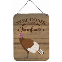 "Caroline's Treasures Bourbon Red Turkey Hen Welcome Door Hanging Prints wall-decor, Multicolor"