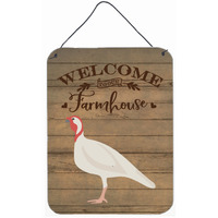 "Caroline's Treasures Beltsville Small White Turkey Hen Welcome Door Hanging Prints wall-decor, Multicolor"