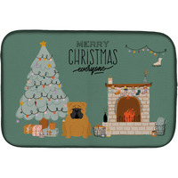 "Caroline's Treasures Red English Bulldog Christmas Everyone dish-drying-mats, 14 x 21, Multicolor"