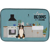 "Caroline's Treasures CK7740DDM Bernese Mountain Dog Kitchen Scene dish-drying-mats, 14 x 21, Multicolor"