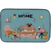 "Caroline's Treasures CK7850DDM Brown Pug Sweet Home dish-drying-mats, 14 x 21, Multicolor"