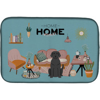 "Caroline's Treasures CK7902DDM Black Labrador Sweet Home dish-drying-mats, 14 x 21, Multicolor"
