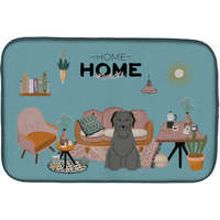 "Caroline's Treasures CK7926DDM Black Briard Sweet Home dish-drying-mats, 14 x 21, Multicolor"