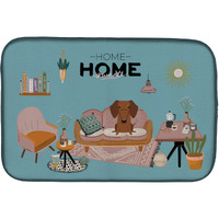 "Caroline's Treasures CK7975DDM Red Brown Dachshund Sweet Home dish-drying-mats, 14 x 21, Multicolor"