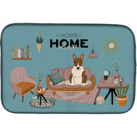 "Caroline's Treasures CK7982DDM Brindle Bull Terrier Sweet Home dish-drying-mats, 14 x 21, Multicolor"
