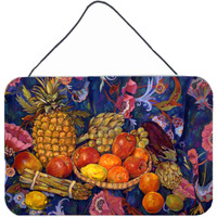 "Caroline's Treasures Fruit & Vegetables by Neil Drury Wall or Door Hanging Prints DND0018DS812, 8""H x 12""W, Multicolor"