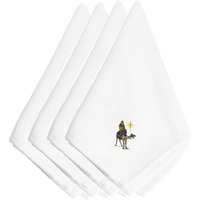 "Caroline's Treasures EMBT2075NPKE Christmas Nativity Wiseman Embroidered Napkins (Set of 4), 20"", Multicolor"