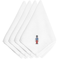 "Caroline's Treasures EMBT2076NPKE Christmas Toy Soldier Embroidered Napkins (Set of 4), 20"", Multicolor"
