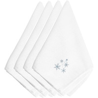 "Caroline's Treasures EMBT2101NPKE Christmas Snowflakes Embroidered Napkins (Set of 4), 20"", Multicolor"