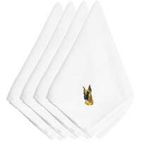 "Caroline's Treasures EMBT2303NPKE Great Dane Embroidered Napkins (Set of 4), 20"", Multicolor"