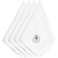 "Caroline's Treasures EMBT2308NPKE Maltese Embroidered Napkins (Set of 4), 20"", Multicolor"