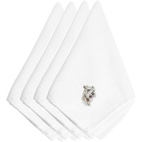 "Caroline's Treasures EMBT2368NPKE Schnauzer Embroidered Napkins (Set of 4), 20"", Multicolor"