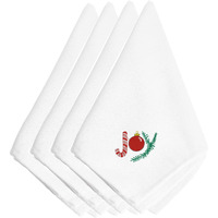 "Caroline's Treasures EMBT2418NPKE Christmas Joy Embroidered Napkins (Set of 4), 20"", Multicolor"