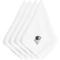 "Caroline's Treasures EMBT2497NPKE Border Collie Embroidered Napkins (Set of 4), 20"", Multicolor"