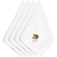 "Caroline's Treasures EMBT2511NPKE Sheltie Embroidered Napkins (Set of 4), 20"", Multicolor"