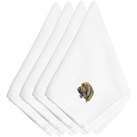 "Caroline's Treasures EMBT2713NPKE Bloodhound Embroidered Napkins (Set of 4), 20"", Multicolor"