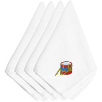 "Caroline's Treasures EMBT2972NPKE Christmas Drum Embroidered Napkins (Set of 4), 20"", Multicolor"
