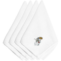 "Caroline's Treasures EMBT2983NPKE Christmas Seasons Greetings Snowman Embroidered Napkins (Set of 4), 20"", Multicolor"