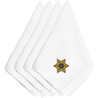"Caroline's Treasures EMBT2990NPKE Hanukkah Star of David Embroidered Napkins (Set of 4), 20"", Multicolor"