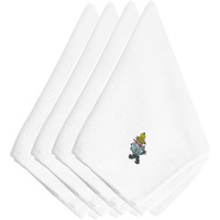 "Caroline's Treasures EMBT3011NPKE Fall Scarecrow Embroidered Napkins (Set of 4), 20"", Multicolor"