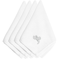 "Caroline's Treasures EMBT3015NPKE Halloween Single Ghost Embroidered Napkins (Set of 4), 20"", Multicolor"