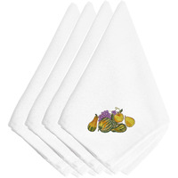 "Caroline's Treasures EMBT3504NPKE Thanksgiving Cluster Embroidered Napkins (Set of 4), 20"", Multicolor"