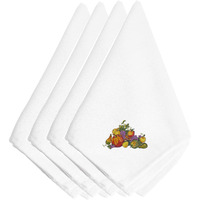 "Caroline's Treasures EMBT3505NPKE Thanksgiving Centerpiece Embroidered Napkins (Set of 4), 20"", Multicolor"
