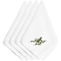 "Caroline's Treasures EMBT3819NPKE Fall Ear of Corn and Ivy Embroidered Napkins (Set of 4), 20"", Multicolor"