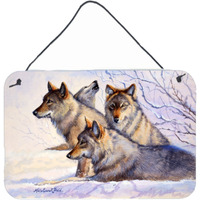 "Caroline's Treasures Wolves by Mollie Field Wall or Door Hanging Prints FMF0007DS812, 8HX12W, Multicolor"