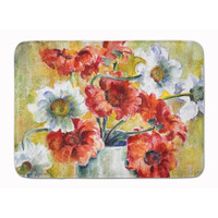 "Caroline's Treasures Flowers by Fiona Goldbacher Floor Mat, 19"" x 27"", Multicolor"