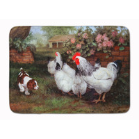 "Caroline's Treasures Chickens, Hens and Puppy Floor Mat, 19"" x 27"", Multicolor"